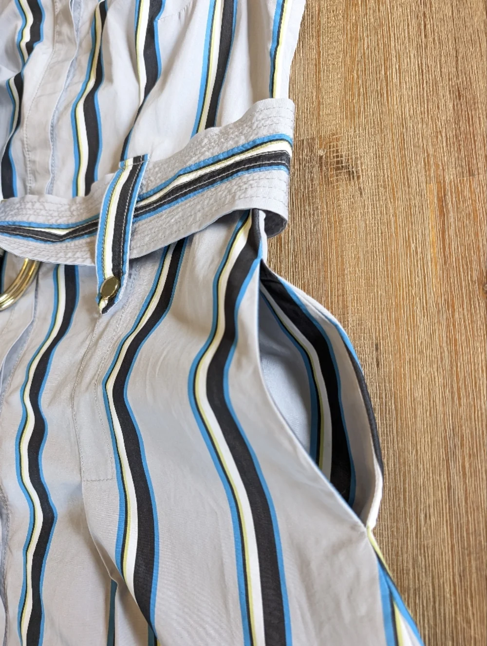 Diane von Furstenberg DVF Striped Belted Maxi Shirtdress – Size 8 – Like New - Picture 13 of 16